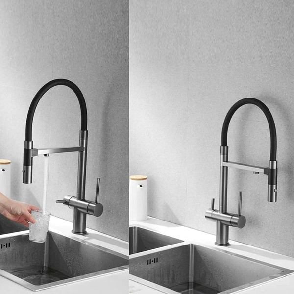 Изображение товара Смеситель Rose R958T (оружейная сталь)