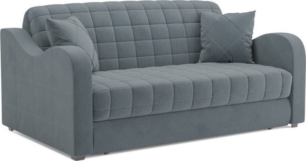 Изображение товара Диван Mebel-Ars Аккордеон Барон №4 ППУ 180x200 (велюр серый/синий HB-178/26)