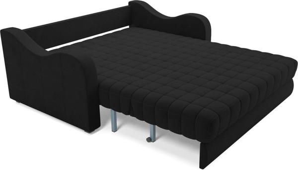 Изображение товара Диван Mebel-Ars Аккордеон Барон №4 ППУ 180x200 (велюр черный HB-178/17)