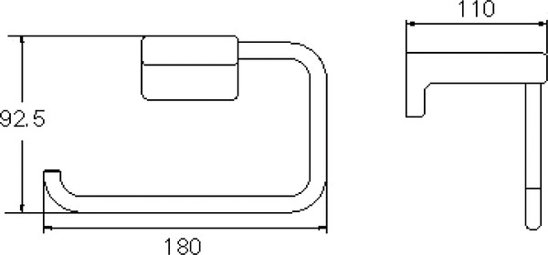 Изображение товара Держатель для полотенца Rose RG1806C (белый)
