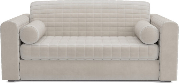 Изображение товара Диван Mebel-Ars Аккордеон Барон №5 ППУ 120x200 (бархат бежевый Star Velvet 6 Light Beige)