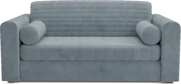 Изображение товара Диван Mebel-Ars Аккордеон Барон №5 ППУ 155x200 (велюр серый/синий HB-178/26)