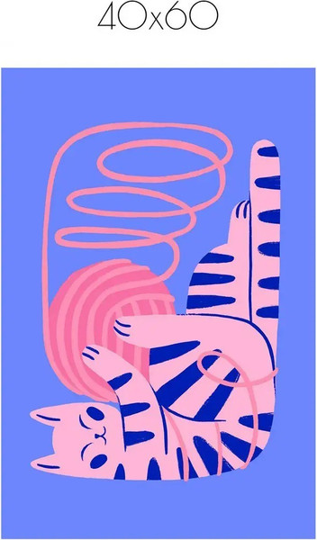 Изображение товара Постер Citydecor Котик 6 (40x60)