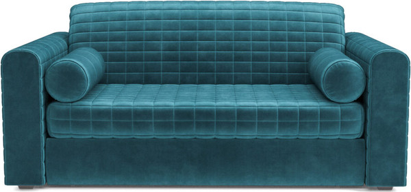 Изображение товара Диван Mebel-Ars Аккордеон Барон №5 ППУ 180x200 (бархат синий/зеленый Star Velvet 43 Black Green)