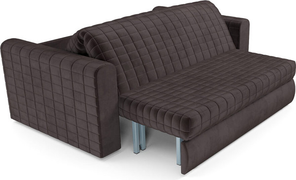 Изображение товара Диван Mebel-Ars Аккордеон Барон №5 ППУ 180x200 (бархат шоколадный Star Velvet 60 Coffee)