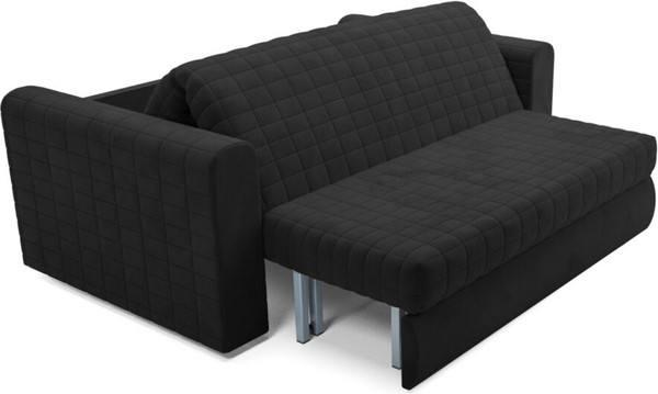 Изображение товара Диван Mebel-Ars Аккордеон Барон №5 ППУ 180x200 (велюр черный HB-178/17)