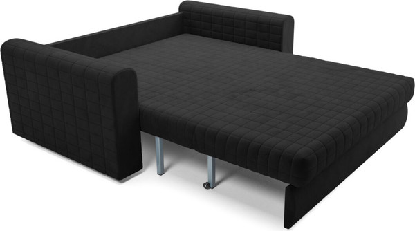 Изображение товара Диван Mebel-Ars Аккордеон Барон №5 ППУ 180x200 (велюр черный HB-178/17)