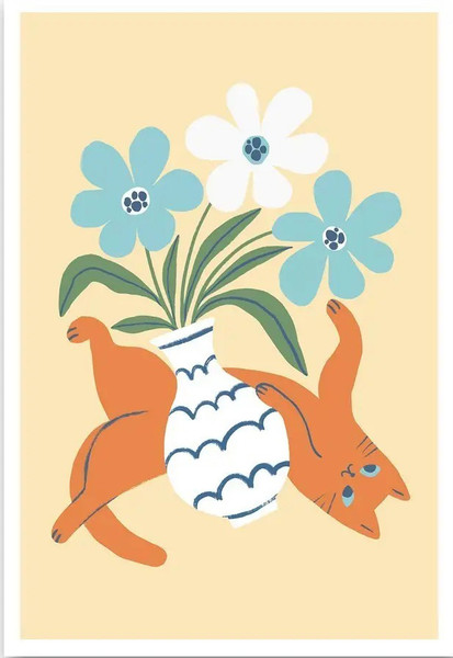 Изображение товара Постер Citydecor Кот и ваза 2 (40x60)