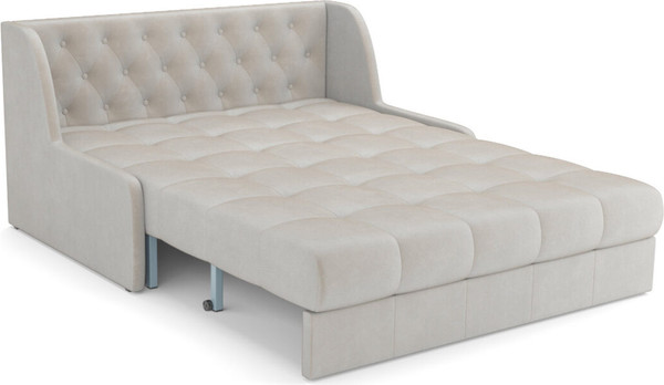 Изображение товара Диван Mebel-Ars Аккордеон Барон №6 ППУ 120x200 (бархат бежевый Star Velvet 6 Light Beige)