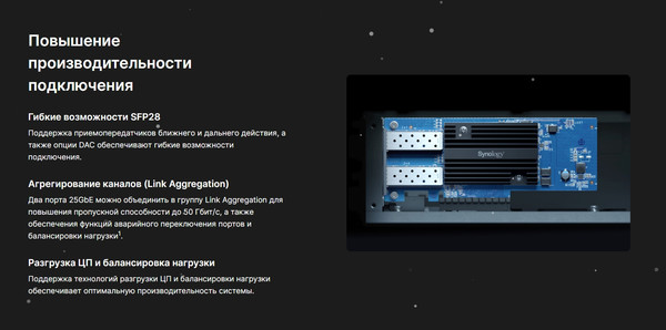 Изображение товара Сетевая карта Synology E25G30-F2