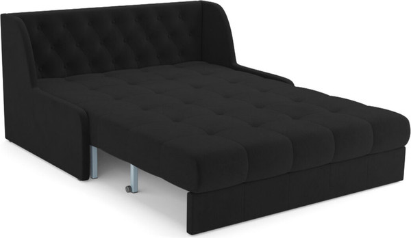 Изображение товара Диван Mebel-Ars Аккордеон Барон №6 ППУ 120x200 (велюр черный HB-178/17)