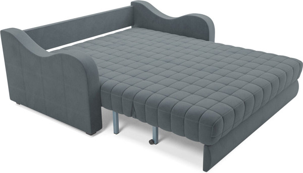 Изображение товара Диван Mebel-Ars Аккордеон Барон №4 ППУ 155x200 (велюр серый/синий HB-178/26)