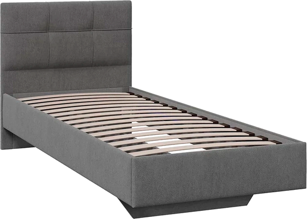 Изображение товара Односпальная кровать ТриЯ Элис тип 1 с мягкой обивкой 80x200 (велюр ultra grafit)