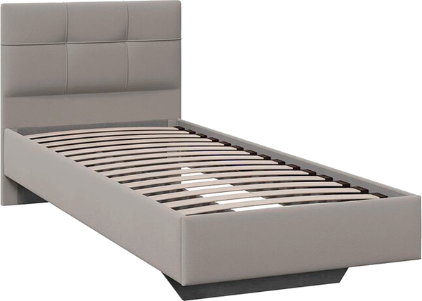 Изображение товара Односпальная кровать ТриЯ Элис тип 1 с мягкой обивкой 80x200 (велюр ultra smoke)