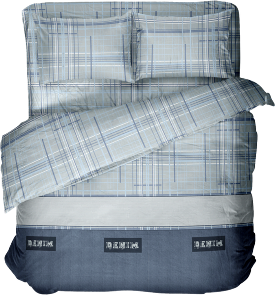 Изображение товара Комплект постельного белья Блакiт Фланель Евро 70х70 Denim 4532 / 615104
