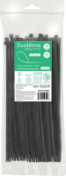 Изображение товара Стяжка для кабеля Systeme (Schneider) Electric IMT30048B (черный)