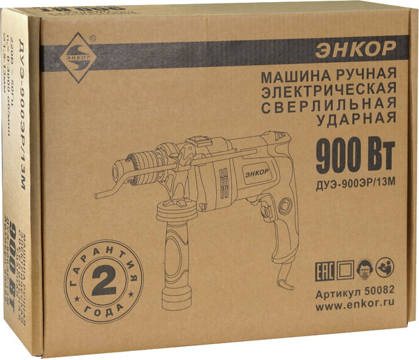 Изображение товара Дрель Энкор ДУЭ-900ЭР/13
