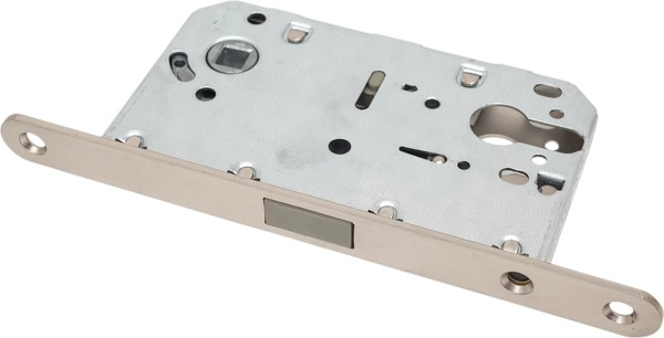 Изображение товара Замок врезной Ренц INLBM 5085 PL MSN с пластиковой ответной планкой (никель супер матовый)