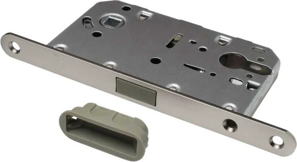 Изображение товара Замок врезной Ренц INLBM 5085 PL MSN с пластиковой ответной планкой (никель супер матовый)