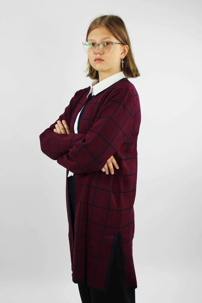 Изображение товара Кардиган детский Polesie 9С0085-Д43 (р.158,164-84, рубиновая роза)