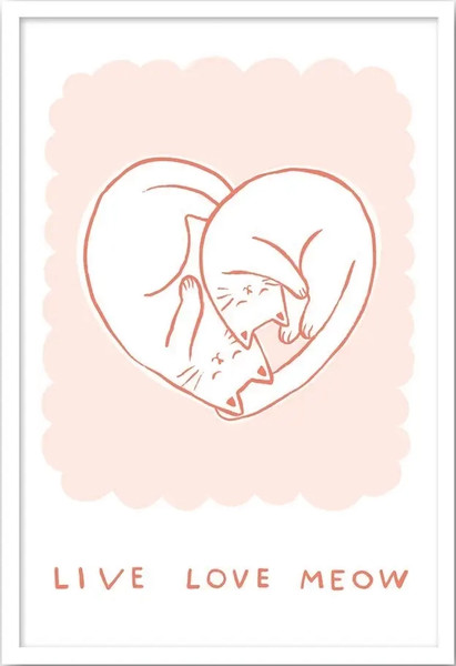 Изображение товара Постер Citydecor Live, Love, Meow 1 (40x60)