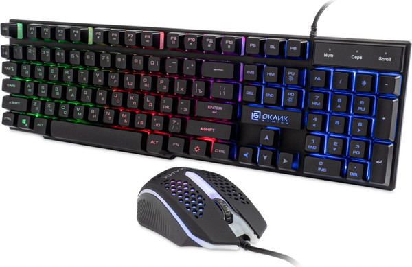 Изображение товара Комплект клавиатура и мышь Оклик 400GMK (черный)