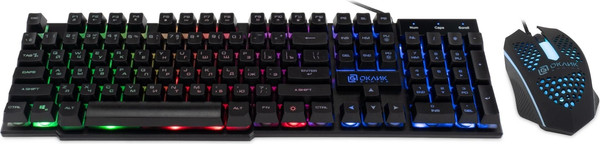 Изображение товара Комплект клавиатура и мышь Оклик 400GMK (черный)