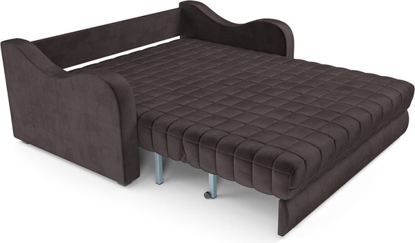 Изображение товара Диван Mebel-Ars Аккордеон Барон №4 ППУ 155x200 (бархат шоколадный Star Velvet 60 Coffee)