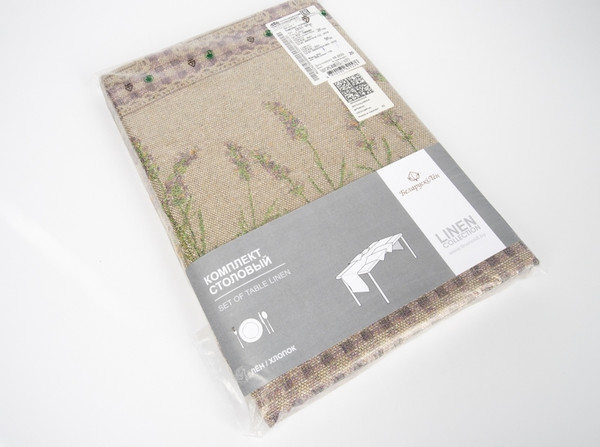 Изображение товара Комплект столового белья Pole Kvetak (Беларускі лён) 24С84-ШР/уп. (1 Зимний лес 83/сорт 1)