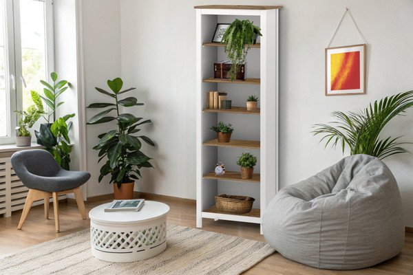 Изображение товара Стеллаж Mio Tesoro Сага 70 2.08.07.110.14 (белый/ясень)