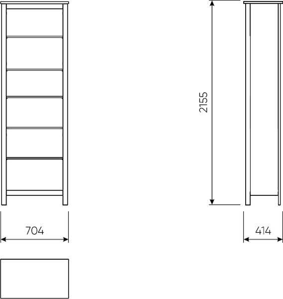 Изображение товара Стеллаж Mio Tesoro Сага 70 2.08.07.110.14 (белый/ясень)