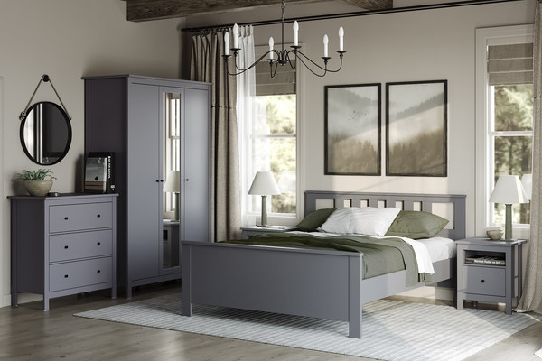 Изображение товара Шкаф Mio Tesoro Сага 3 двери с зеркалом 2.08.01.040.4 (серый)