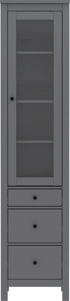 Изображение товара Шкаф-пенал с витриной Mio Tesoro Сага 50 2.08.07.120.4 (серый)