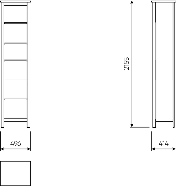 Изображение товара Стеллаж Mio Tesoro Сага 50 2.08.07.100.6 (темно-бирюзовый)