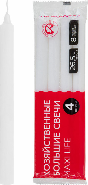 Изображение товара Набор свечей Laima Maxi Life / 609204 (4шт)