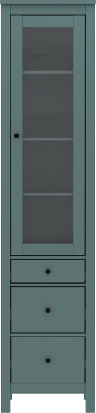 Изображение товара Шкаф-пенал с витриной Mio Tesoro Сага 50 2.08.07.120.6 (темно-бирюзовый)