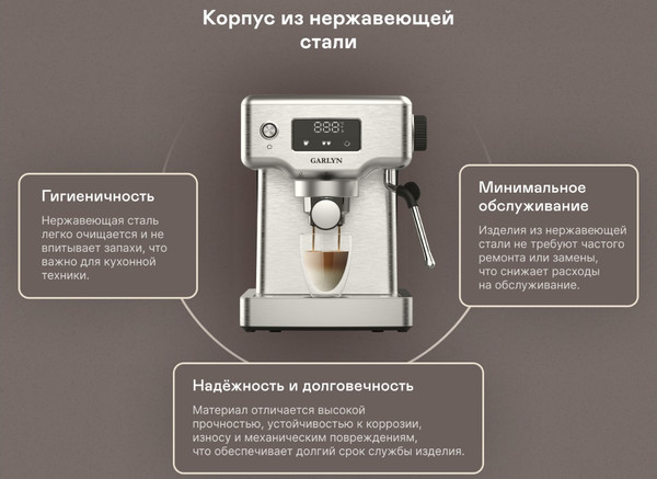 Изображение товара Кофеварка эспрессо Garlyn C60