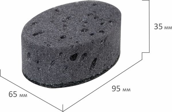 Изображение товара Набор губок для мытья посуды Laima Oval / 608649 (6шт, черный)