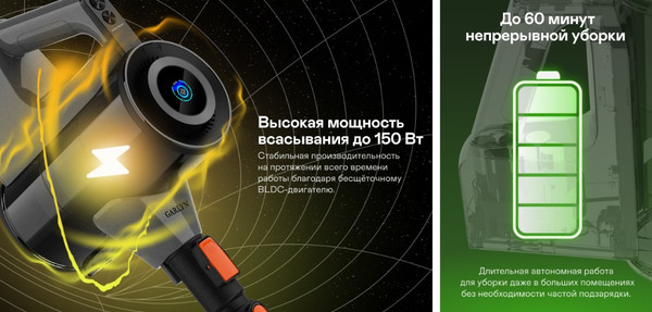 Изображение товара Вертикальный пылесос Garlyn M-4000