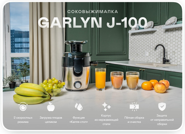 Изображение товара Соковыжималка электрическая Garlyn J-100