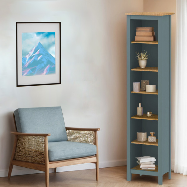 Изображение товара Стеллаж Mio Tesoro Сага 50 2.08.07.100.16 (темно-бирюзовый/ясень)