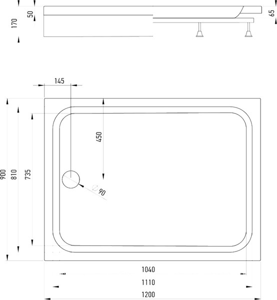 Изображение товара Душевой уголок Alex Baitler AB 214-120 + поддон AB12917H-1