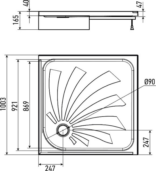 Изображение товара Душевой уголок Alex Baitler AB AB14100X1 + поддон AB10017H-2