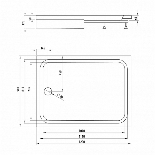 Изображение товара Душевой уголок Alex Baitler AB14120X1 + поддон AB12917H-1