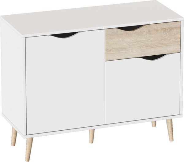 Изображение товара Тумба Мебельград Соната 0.98 (белый фон/дуб сонома)