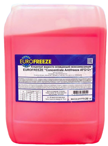 Изображение товара Антифриз Eurofreeze AFG 12+ Концентрат / 58140 (20кг, красный)
