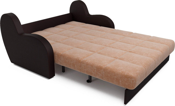 Изображение товара Диван Mebel-Ars Аккордеон Барон ППУ 180x200 (бежевый кордрой/экокожа коричневый)