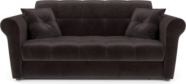 Изображение товара Диван Mebel-Ars Аккордеон Гранд ППУ 180x200 (бархат шоколадный Star Velvet 60 Coffee)