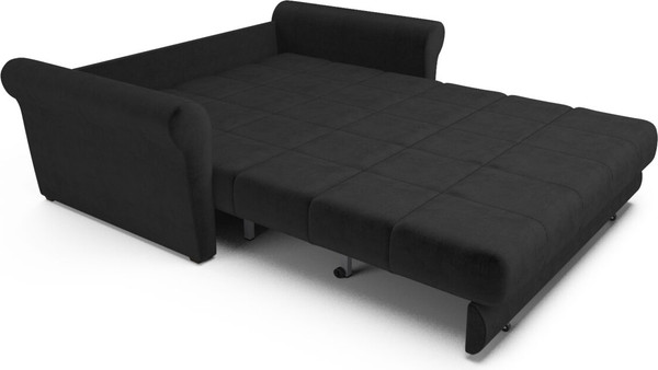 Изображение товара Диван Mebel-Ars Аккордеон Гранд ППУ 180x200 (велюр черный НВ-178/17)