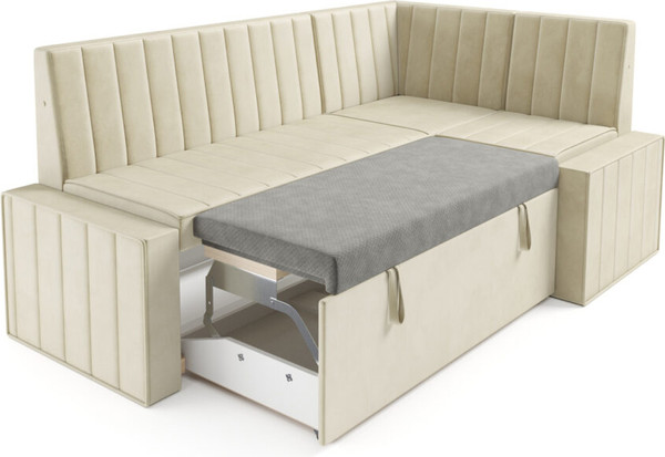 Изображение товара Уголок кухонный мягкий Mebel-Ars Вермут 191x83x121 / M11-24-4 (Бархат бежевый Star Velvet 6 Light Beige)